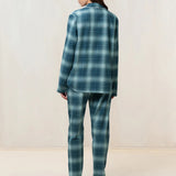 Triumph Blue Check Cotton Pajama Set