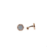 Roberto Cavalli Cufflinks Ip Rosegold & Matte Silver Color Combination