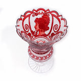 Caesar Crystal Vase With Engraved Figure Red - Blue Salon