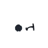 Roberto Cavalli Cufflinks Matte Black With Logo - Blue Salon