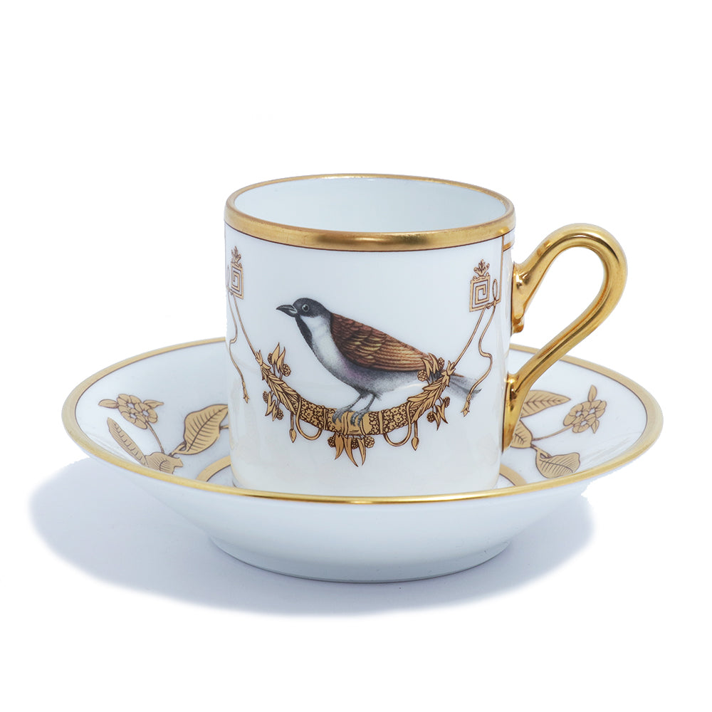 Richard Ginori Impero Voliere Ortolan Coffee Cup With Saucer | Drinkware Richard Ginori Impero Voliere Ortolan Coffee Cup With Saucer | Drinkware