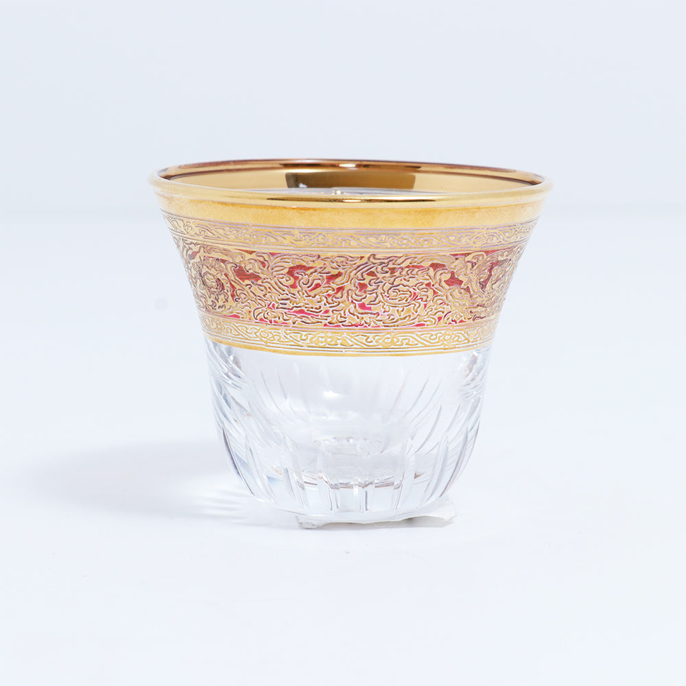 Timon Gift Box Of 6 Pcs Gawa Cup 2 Cut Red Gold | Drinkware Timon Gift Box Of 6 Pcs Gawa Cup 2 Cut Red Gold | Drinkware