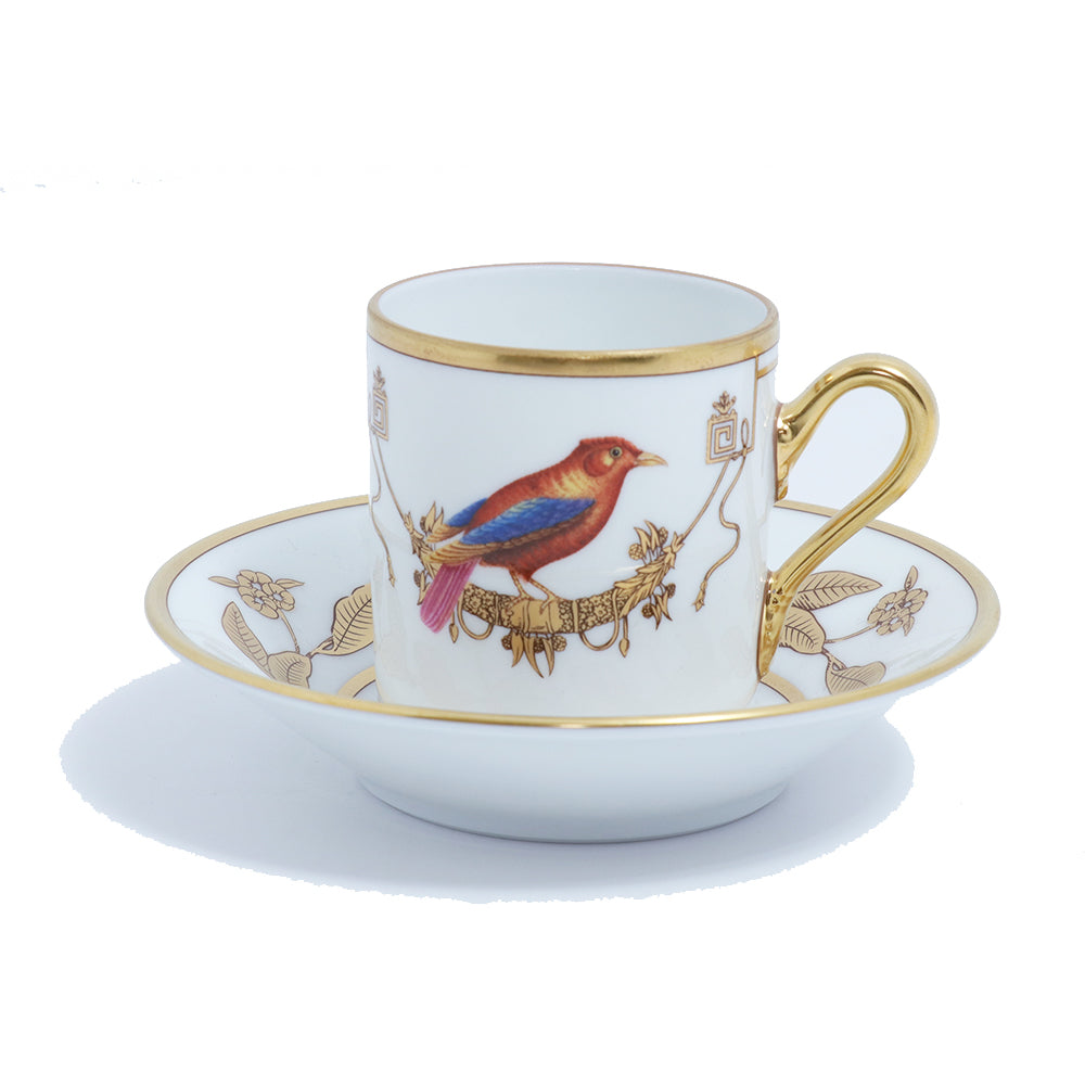 Richard Ginori Impero Voliere Du Canada Coffee Cup With Saucer | Drinkware Richard Ginori Impero Voliere Du Canada Coffee Cup With Saucer | Drinkware