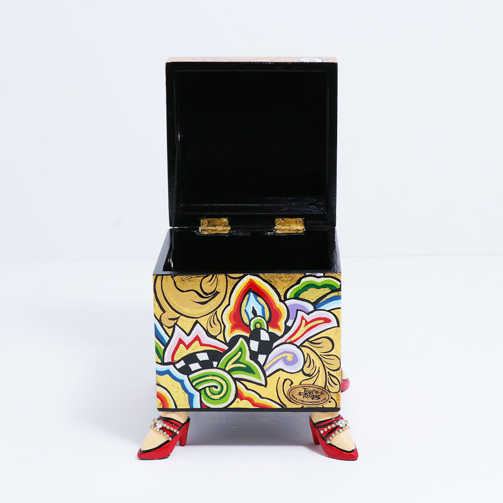 Toms Drag Box Square with Lid Gold | Accessories Toms Drag Box Square with Lid Gold | Accessories