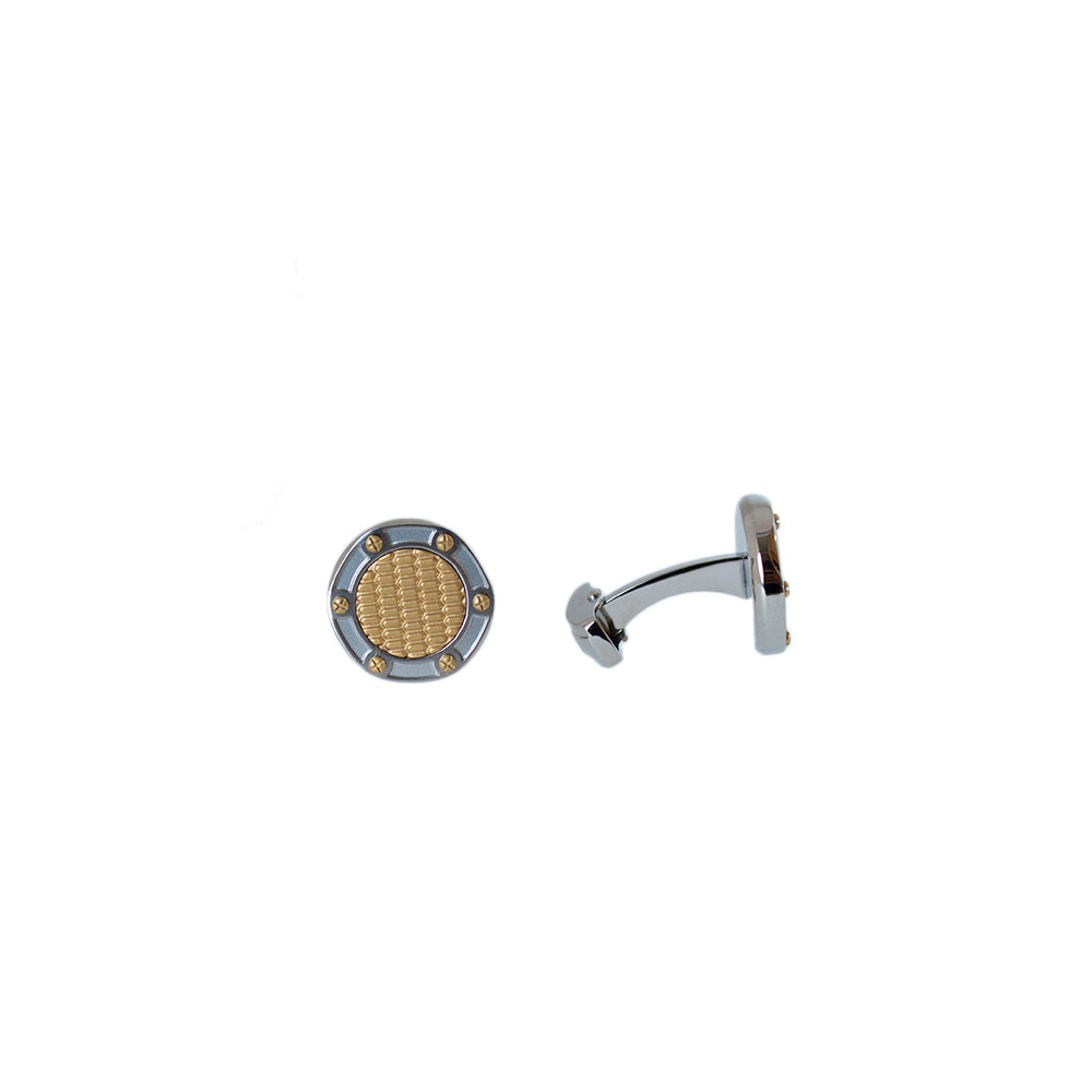 Roberto Cavalli Cufflinks Silver Color With Ip Gold Mid | Accessories | Cufflink | Cufflinks | Eid Gifts | EID2021 | GCC | Mens | SP | Spring Festival Roberto Cavalli Cufflinks Silver Color With Ip Gold Mid | Accessories | Cufflink | Cufflinks | Eid Gifts | EID2021 | GCC | Mens | SP | Spring Festival