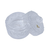 Caesar Crystal Diamond Cut Round Box With Lid Clear - Blue Salon