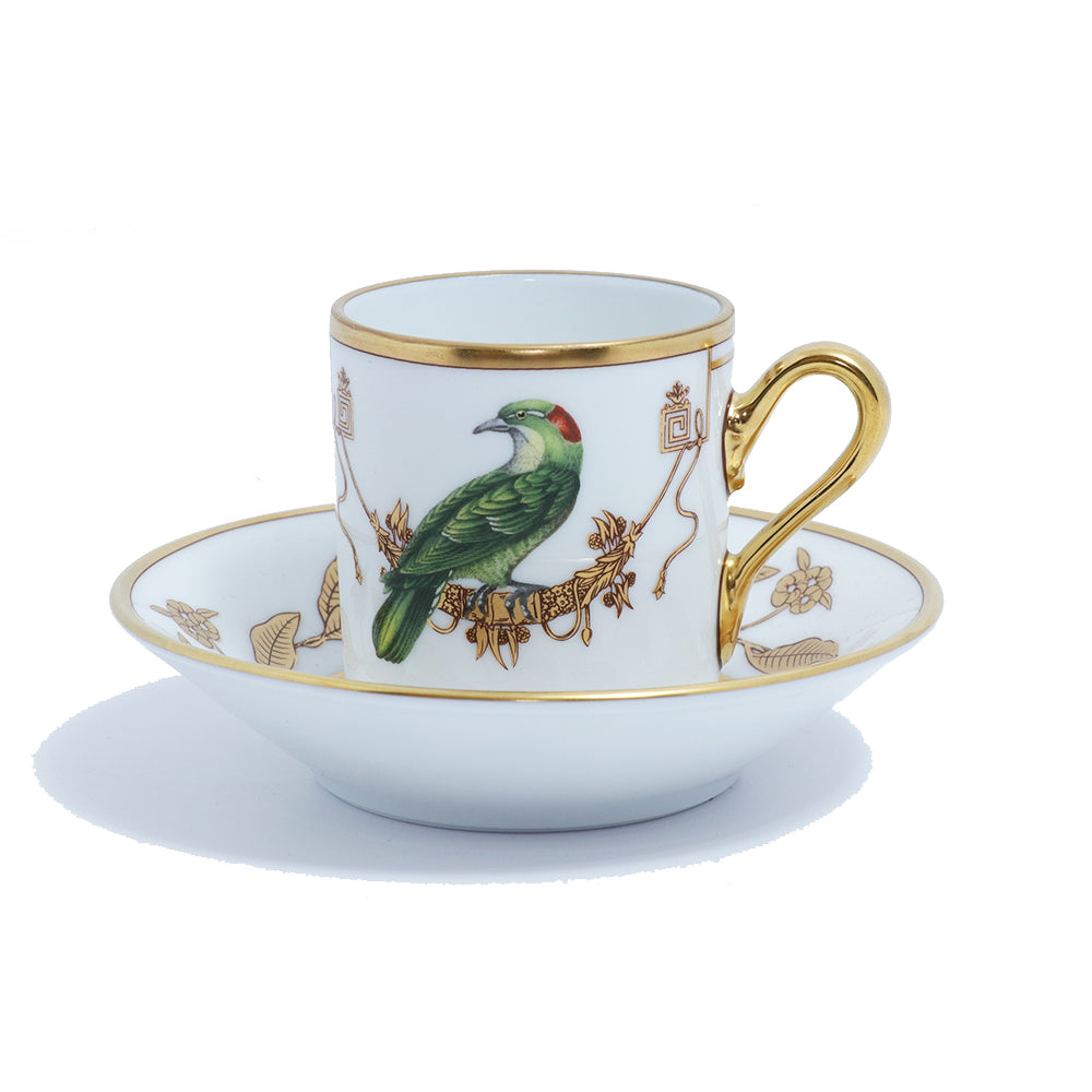 Richard Ginori Impero Voliere Coucou Didrie Coffee Cup With Saucer | Drinkware Richard Ginori Impero Voliere Coucou Didrie Coffee Cup With Saucer | Drinkware