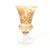 Caesar Crystal Vase With Engraved Figure Amber