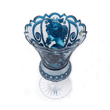 Caesar Crystal Vase With Engraved Figure Azure - Blue Salon