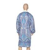 Etro Home Blue Doubled Kimono Bathrobe