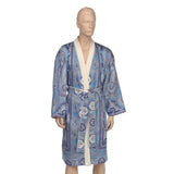 Etro Home Blue Doubled Kimono Bathrobe