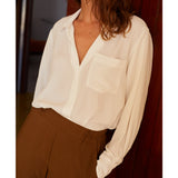 Momoni Women's White Boulder Crepe Shirt