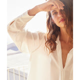 Momoni Women's White Boulder Crepe Shirt