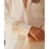 Momoni Women's White Boulder Crepe Shirt