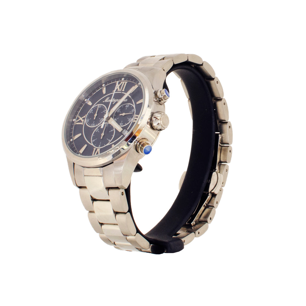 Montegrappa Fortuna Chronograph Steel Blue Dial Watch | Fashion Watches | GCC | Mens | Mens Watches Montegrappa Fortuna Chronograph Steel Blue Dial Watch | Fashion Watches | GCC | Mens | Mens Watches