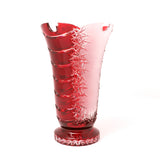 Caesar Crystal Vase With Foot Rubin - Blue Salon