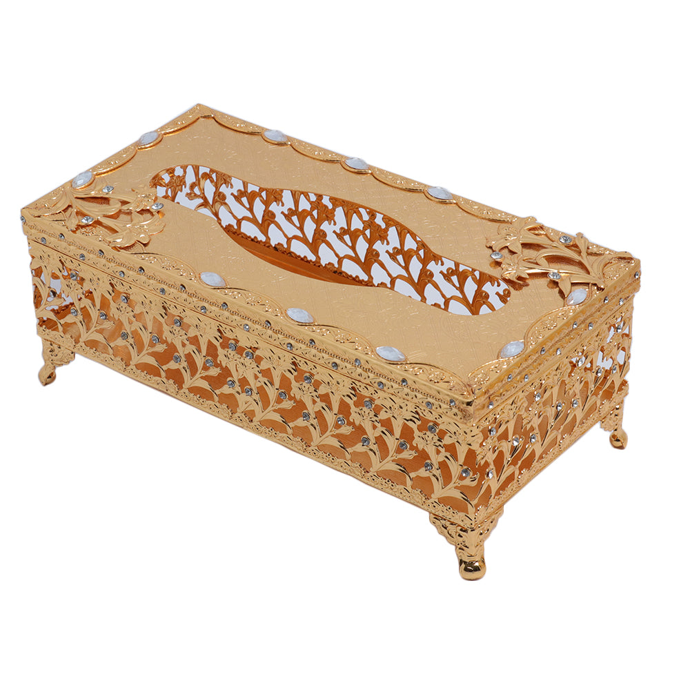 Ever Country Round Garbage Can And Tissue Box Gold Plated | Accessories Ever Country Round Garbage Can And Tissue Box Gold Plated | Accessories