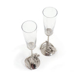 Michael Aram White Orchid Toasting Flute Set Of 2 - Blue Salon