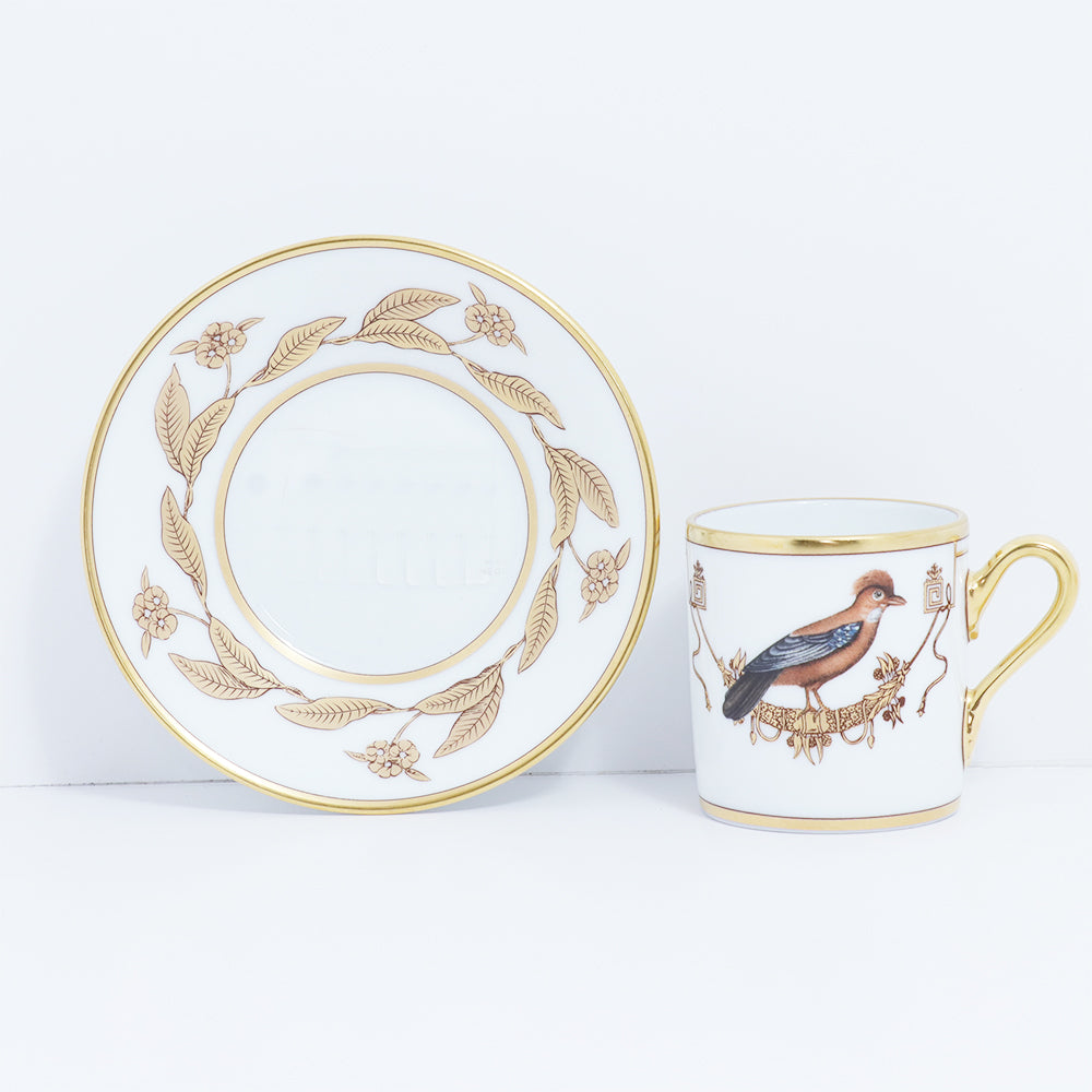 Richard Ginori Impero Voliere Geai Coffee Cup With Saucer | Drinkware Richard Ginori Impero Voliere Geai Coffee Cup With Saucer | Drinkware