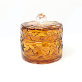 Caesar Crystal Candy Box With Lid In Hand Cut Azure - Blue Salon