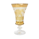 Caesar Crystal Vase With Horse Enagraving Amber - Blue Salon