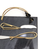 Michael Aram Calla Lily Midnight Cheese Board With Knife