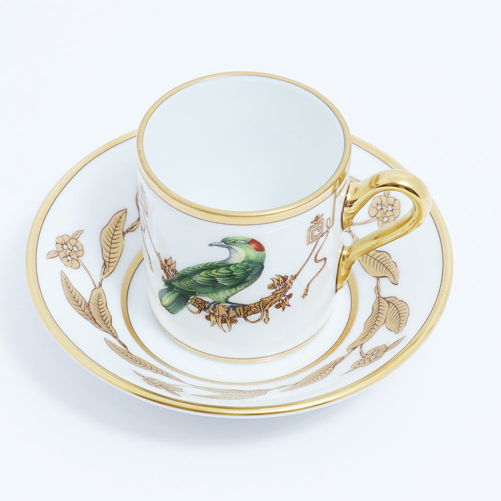 Richard Ginori Impero Voliere Coucou Didrie Coffee Cup With Saucer