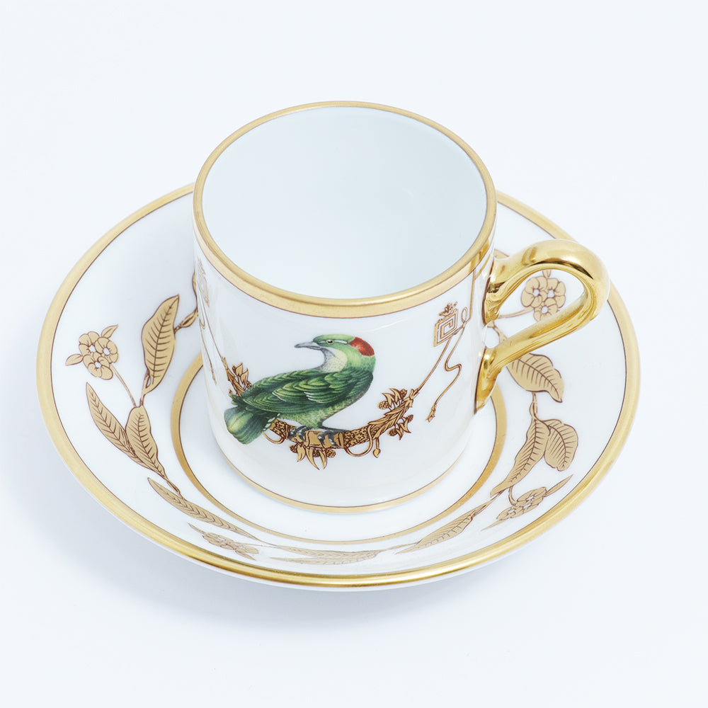 Richard Ginori Impero Voliere Coucou Didrie Coffee Cup With Saucer | Drinkware Richard Ginori Impero Voliere Coucou Didrie Coffee Cup With Saucer | Drinkware