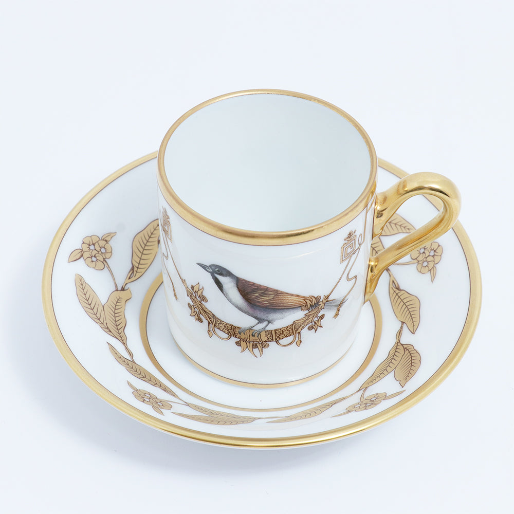 Richard Ginori Impero Voliere Ortolan Coffee Cup With Saucer | Drinkware Richard Ginori Impero Voliere Ortolan Coffee Cup With Saucer | Drinkware