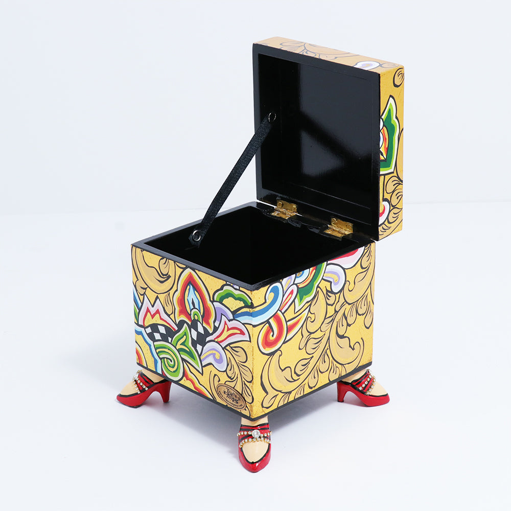Toms Drag Box Square with Lid Gold | Accessories Toms Drag Box Square with Lid Gold | Accessories