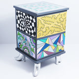 Toms Drag Chest Of Drawers Cordova Silver Line - Blue Salon