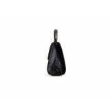 Kyra Luna Ostrich Bag Black Gold
