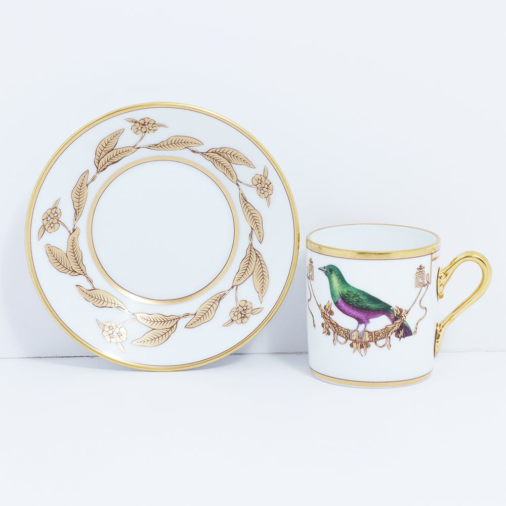 Richard Ginori Impero Voliere Merle Vert Coffee Cup With Saucer | Drinkware Richard Ginori Impero Voliere Merle Vert Coffee Cup With Saucer | Drinkware