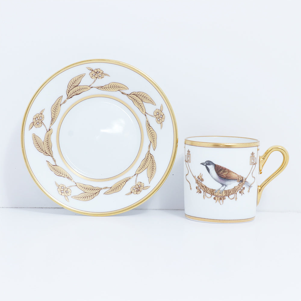 Richard Ginori Impero Voliere Ortolan Coffee Cup With Saucer | Drinkware Richard Ginori Impero Voliere Ortolan Coffee Cup With Saucer | Drinkware