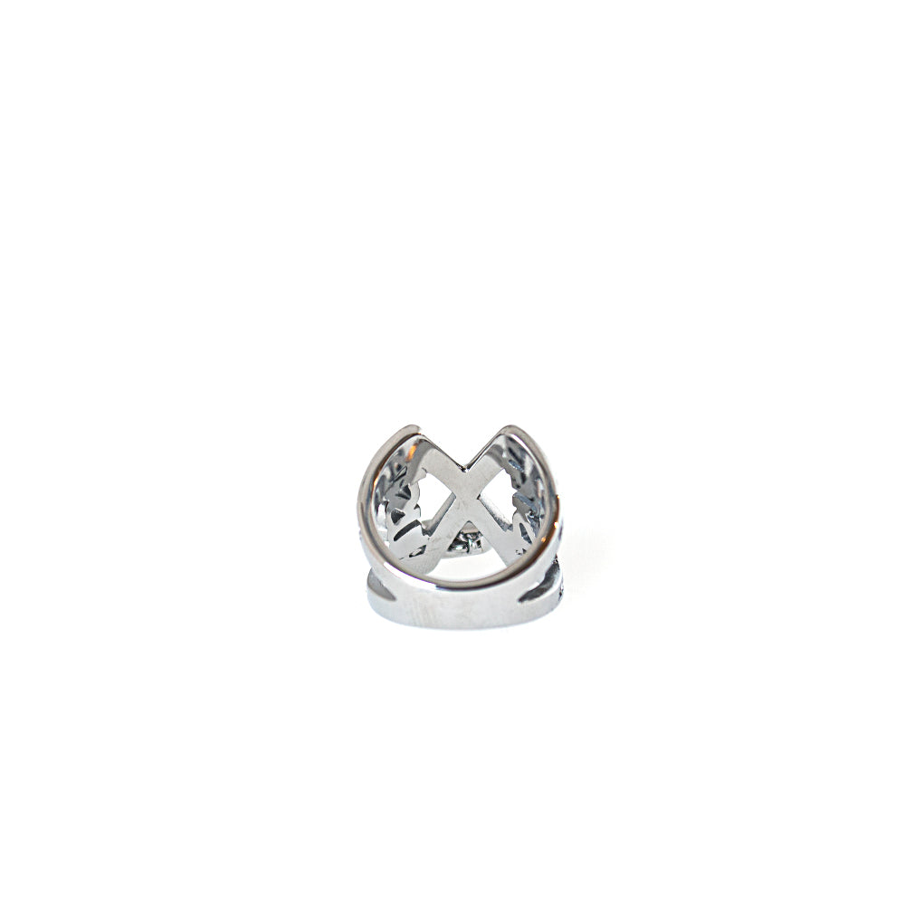 Just Cavalli Ring With Just Logo & Head Snake Charm With Stone
