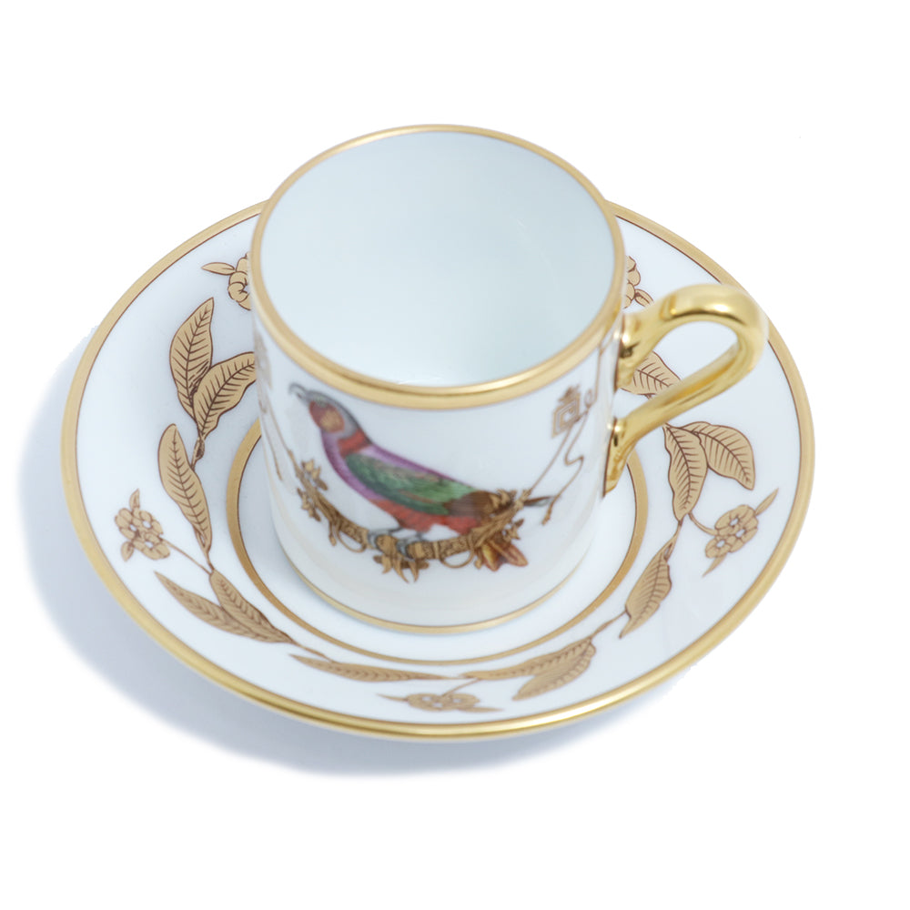 Richard Ginori Impero Voliere Perroquet Nestor Coffee Cup With Saucer