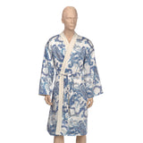 Etro Home Blue Doubled Kimono Bathrobe