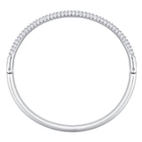Swarovski Stone Bangle White, Rhodium Plated