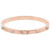 Swarovski Tactic Bangle White, Rose-Gold Tone Plated