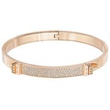 Swarovski Distinct Bangle White, Rose-Gold Tone Plated