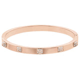 سوار Swarovski Dextera، Pavé، أبيض، مطلي بالذهب الوردي