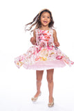 David Charles Kids Girl's Floral Pink  Dress