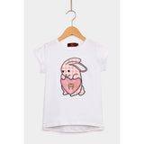 Aigner Kids Girl's Pink Rabbit T-Shirt