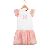 Aigner Kids Girl's White & Pink Tulle Dress