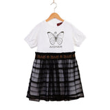Aigner Kids Girl's White & Black Dress