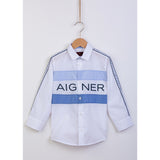 Aigner Kids Boy's Blue & White Shirt