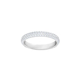 Swarovski Stone Ring White, Rhodium Plated