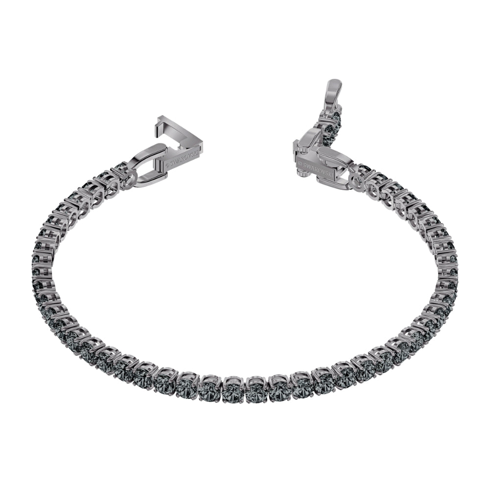 Swarovski Tennis Deluxe Bracelet Black, Ruthenium Plated – Blue Salon