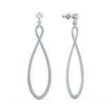 Swarovski Swarovski Infinity Hoop Pierced Earrings White, Rhodium Plated