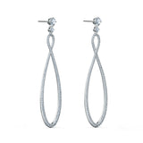 Swarovski Swarovski Infinity Hoop Pierced Earrings White, Rhodium Plated